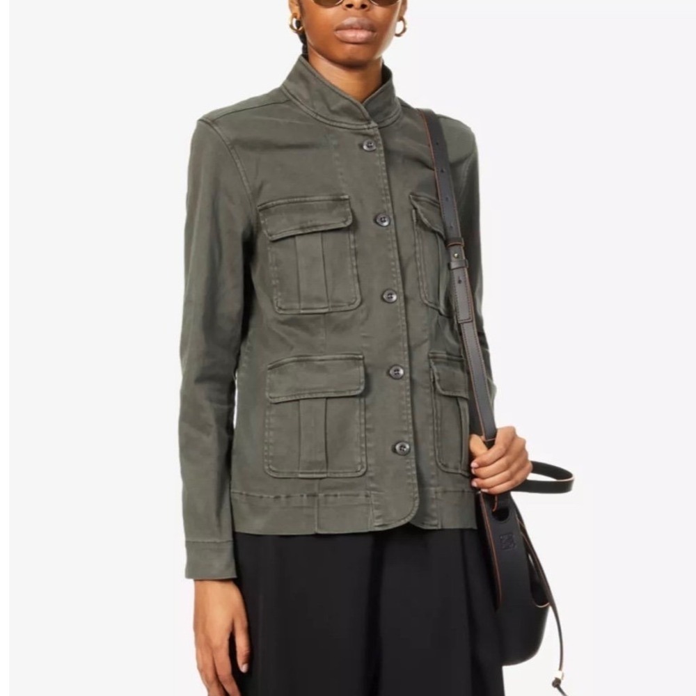 Rails Afton Carbon Olive Green Cotton Blend Military Jacket Women's‎ XS